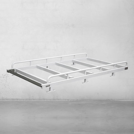 2400x1250 Tradesman Roof rack with welded legs - White