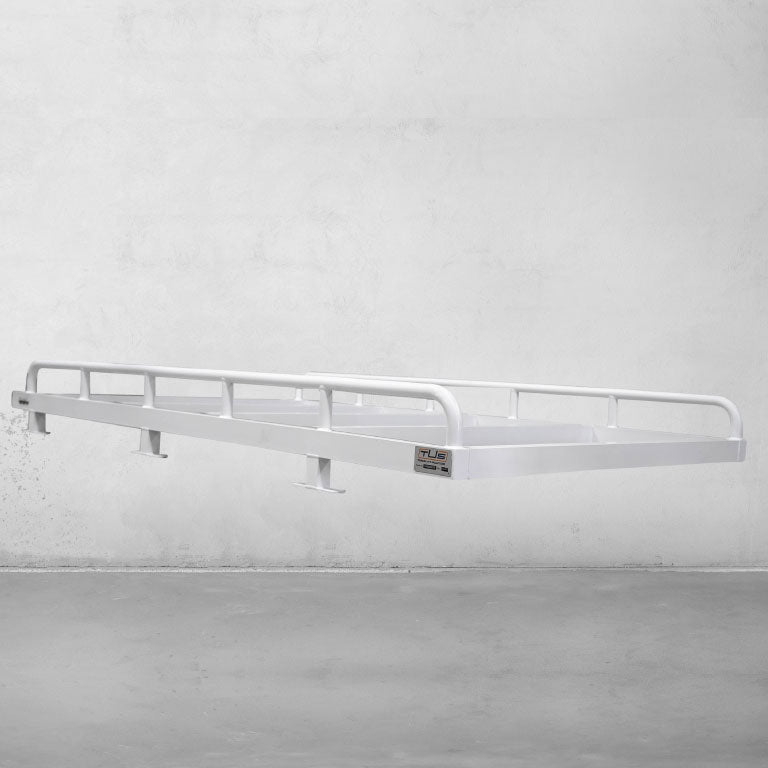 2400x1250 Tradesman Roof rack with welded legs - White