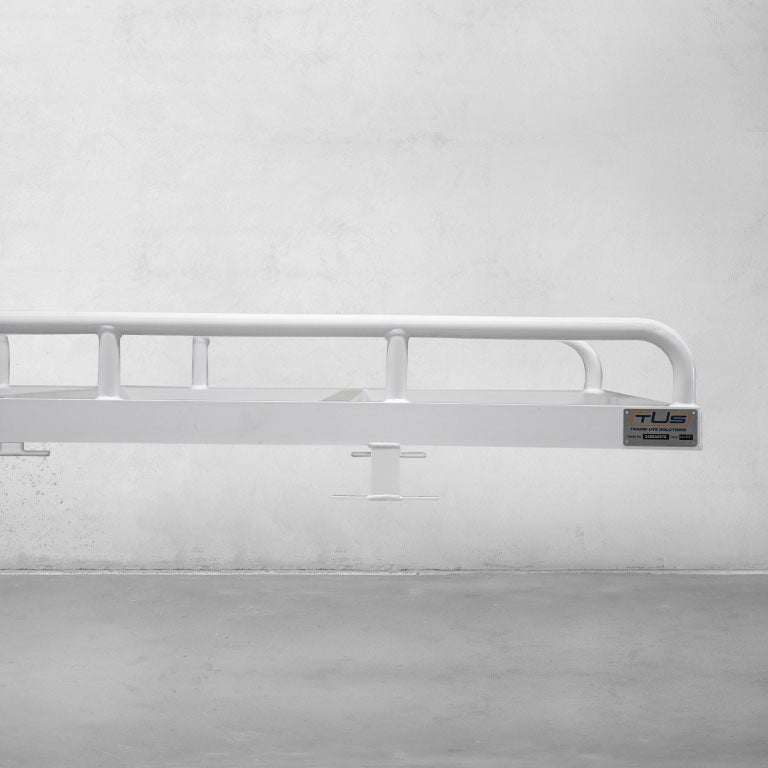 2400x1250 Tradesman Roof rack with welded legs - White