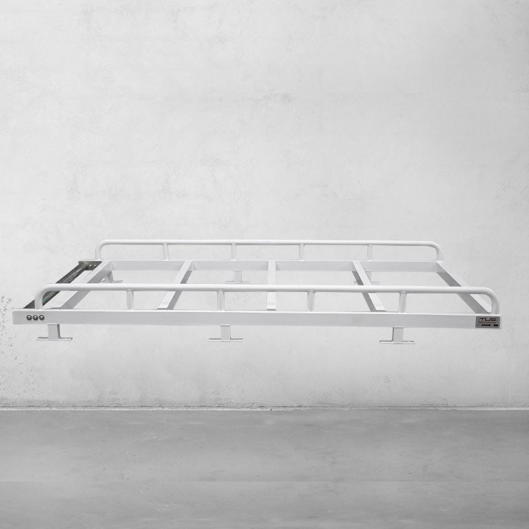 2400x1250 Tradesman Roof rack with welded legs - White