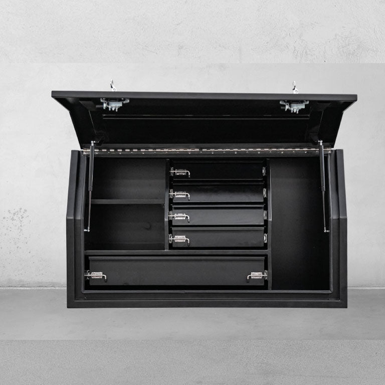 1400 Side Opening Tool box with drawers - Black