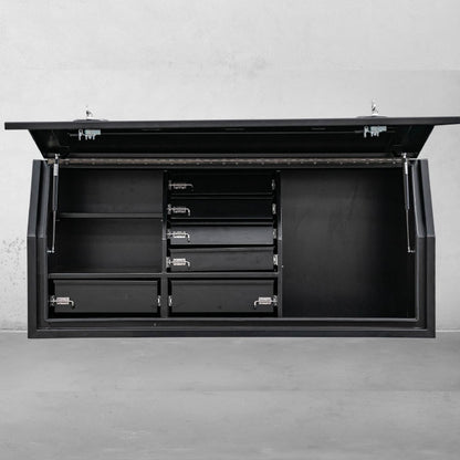 1800 Side Opening Tool box with drawers - Black