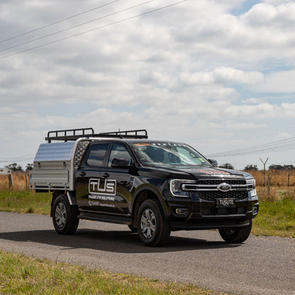 2400x1250 Tradesman Roof rack with welded legs - Black