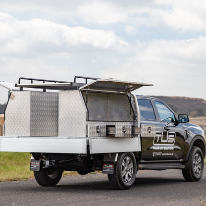 2400x1250 Tradesman Roof rack with welded legs - Black