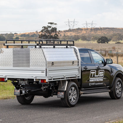 2400x1250 Tradesman Roof rack with welded legs - Black