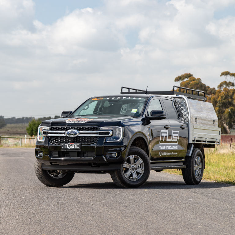 2400x1250 Tradesman Roof rack with welded legs - Black