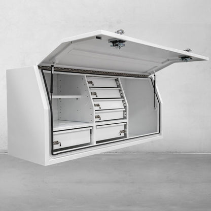 1800 Side Opening Tool box with drawers - White